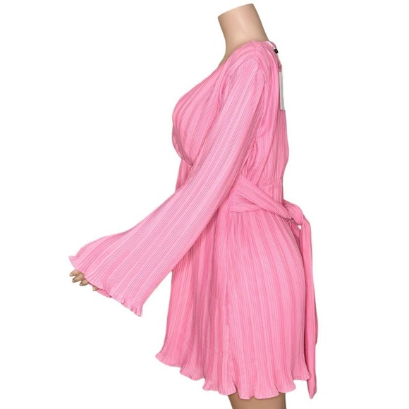 LOVERS + FRIENDS Bernice Pleated Mini Dress, Candy Pink, Large - Picture 9 of 13